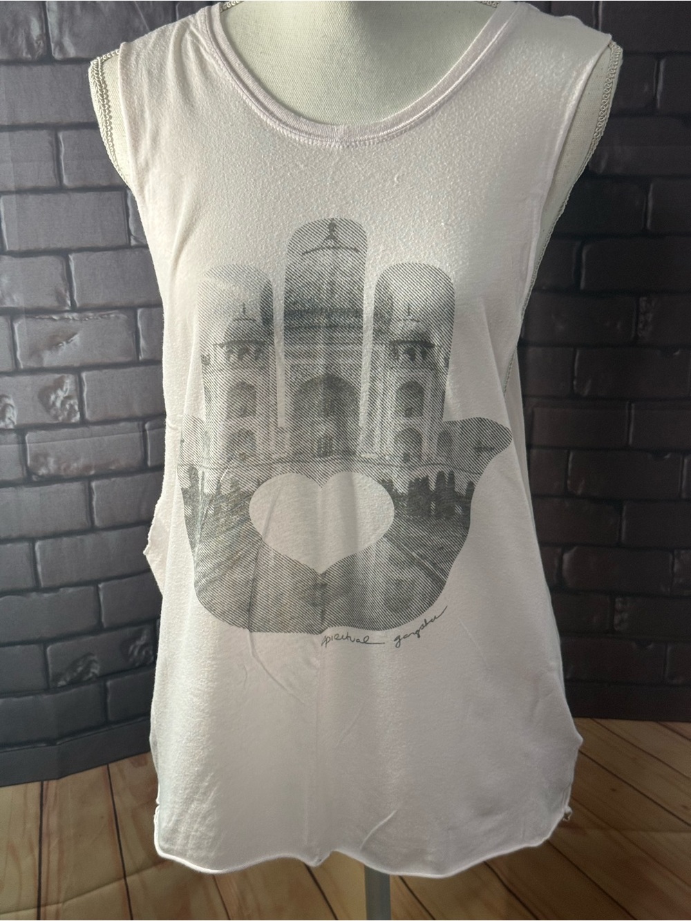 Spiritual Gangster Pale Pink Graphic Muscle Tee